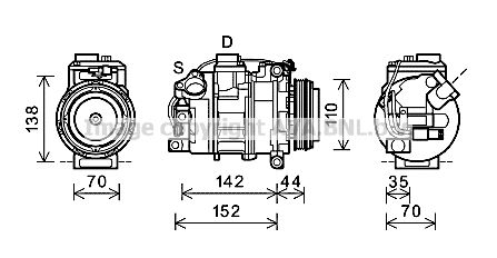 AVA QUALITY COOLING Компрессор, кондиционер BWK423